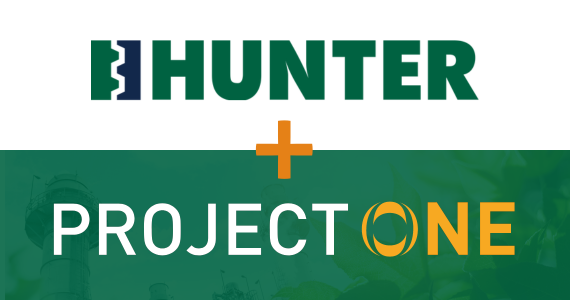 Hunter logo and Project One logo